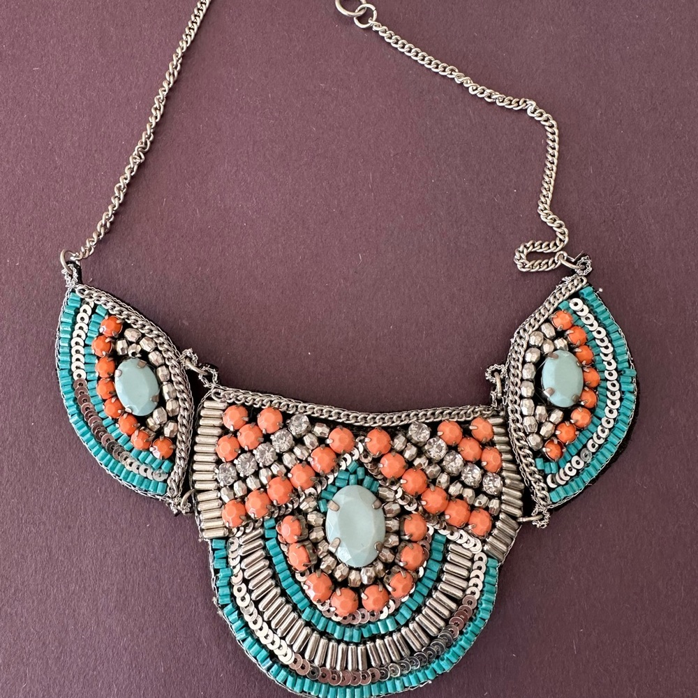 Fancy costume jewelry necklace